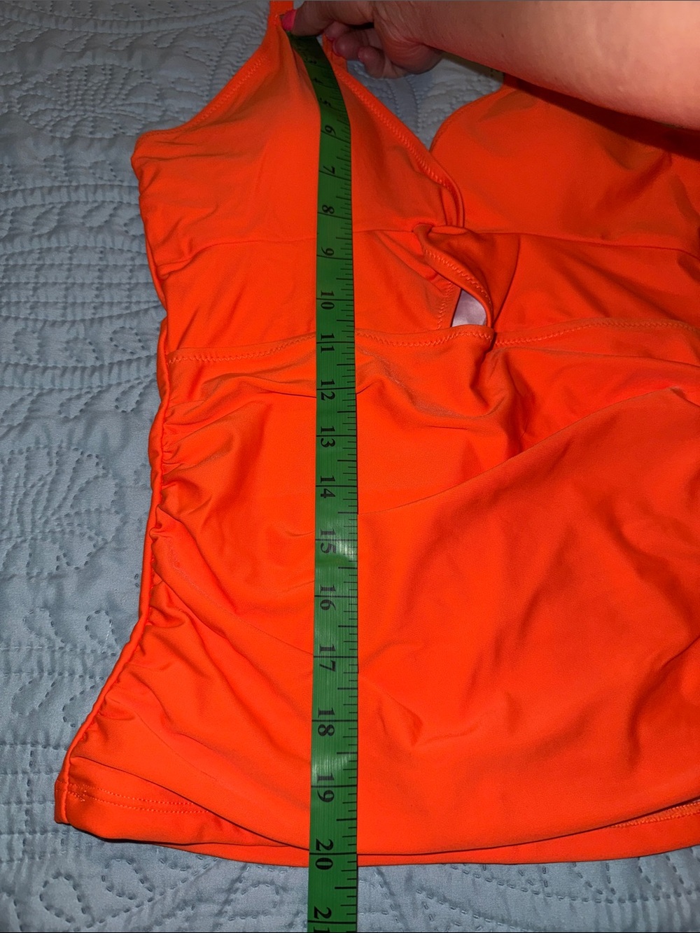Beachsissi Orange Tankini Top and Floral Bikini Bottom - Picture 9 of 15